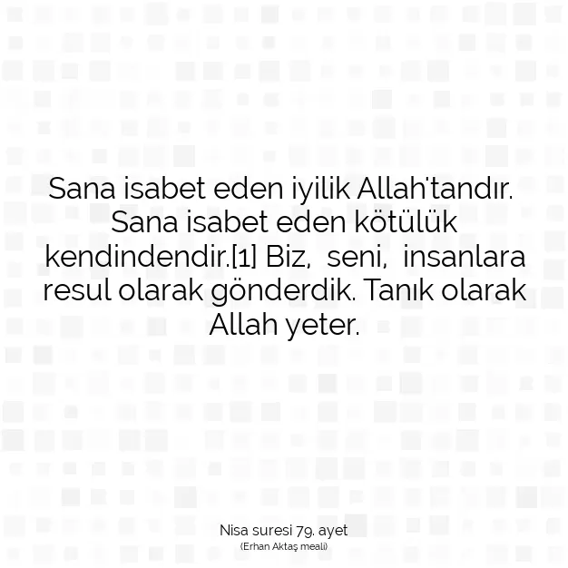 Ayetbul | Kuran Mealleri | Quran | Nisa suresi 79. ayet