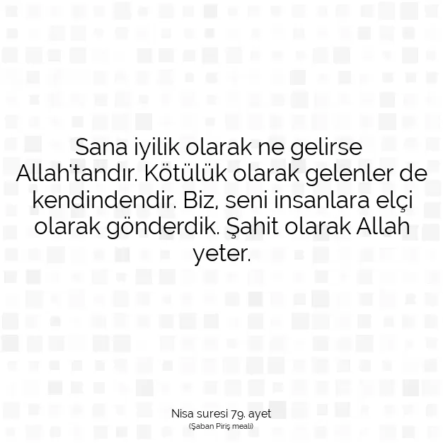 Ayetbul | Kuran Mealleri | Quran | Nisa suresi 79. ayet