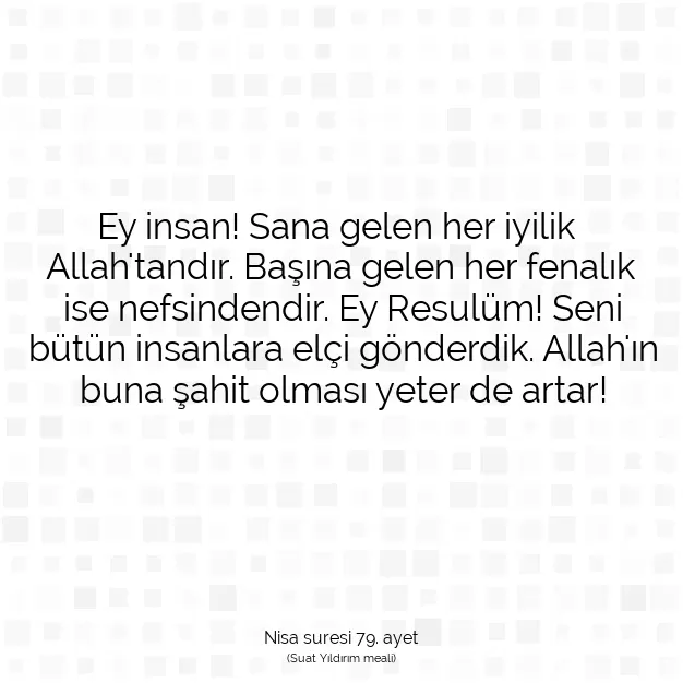 Ayetbul | Kuran Mealleri | Quran | Nisa suresi 79. ayet