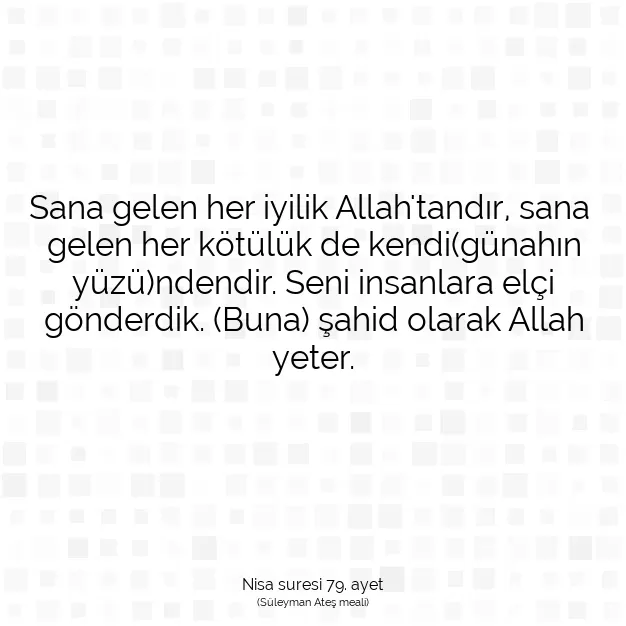 Ayetbul | Kuran Mealleri | Quran | Nisa suresi 79. ayet