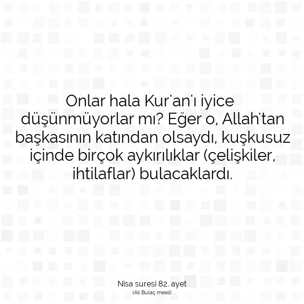 Ayetbul | Kuran Mealleri | Quran | Nisa suresi 82. ayet