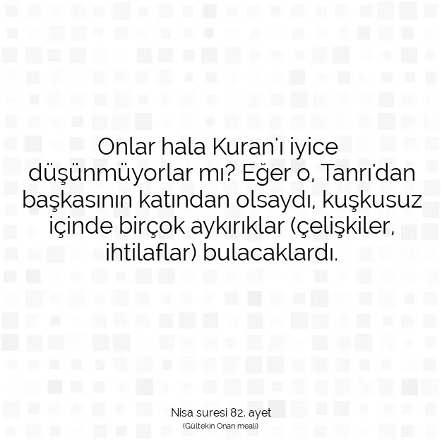 Ayetbul | Kuran Mealleri | Quran | Nisa suresi 82. ayet