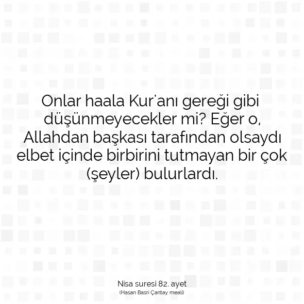 Ayetbul | Kuran Mealleri | Quran | Nisa suresi 82. ayet