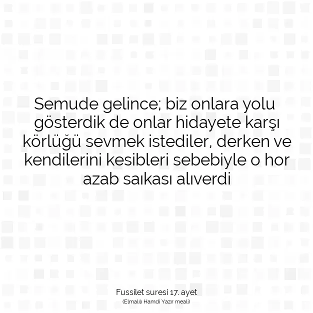 Ayetbul | Kuran Mealleri | Quran | Fussilet suresi 17. ayet