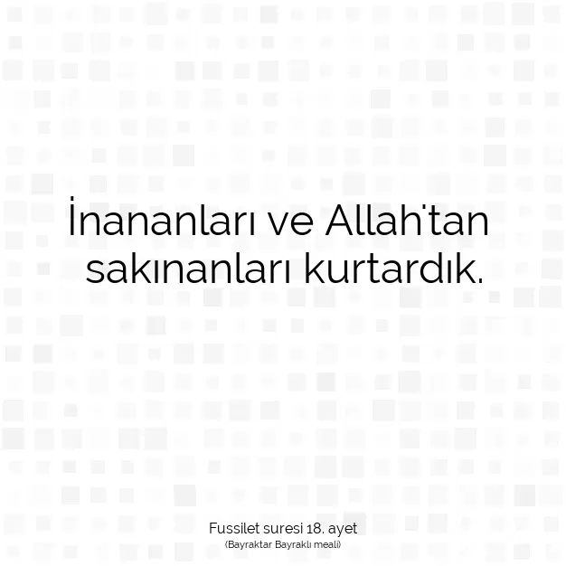 Ayetbul | Kuran Mealleri | Quran | Fussilet suresi 18. ayet