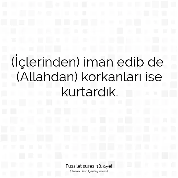 Ayetbul | Kuran Mealleri | Quran | Fussilet suresi 18. ayet