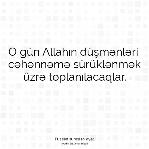 Ayetbul | Kuran Mealleri | Quran | Fussilet suresi 19. ayet