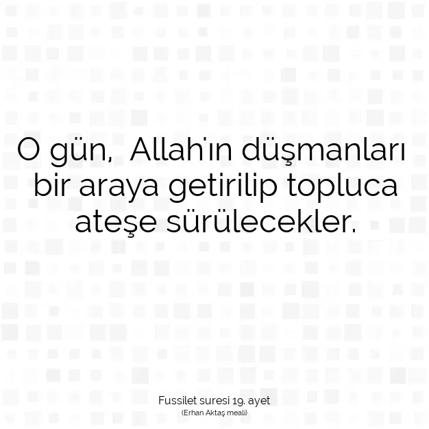 Ayetbul | Kuran Mealleri | Quran | Fussilet suresi 19. ayet