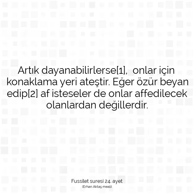 Ayetbul | Kuran Mealleri | Quran | Fussilet suresi 24. ayet