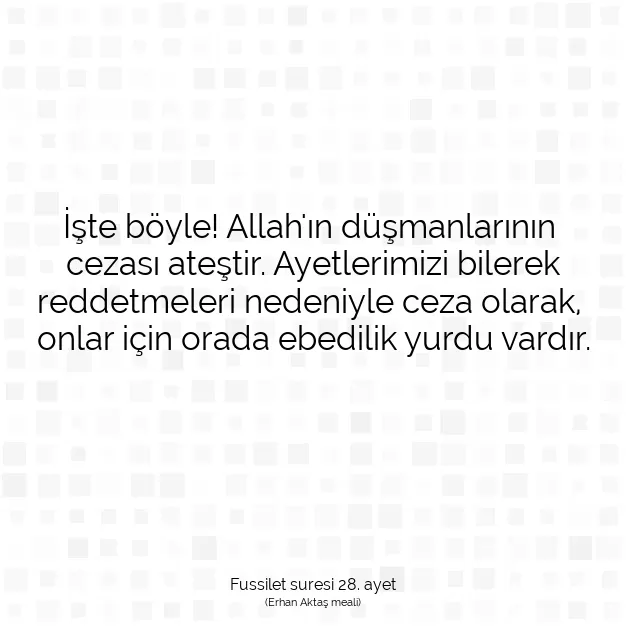 Ayetbul | Kuran Mealleri | Quran | Fussilet suresi 28. ayet