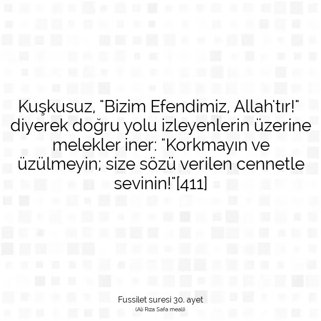 Ayetbul | Kuran Mealleri | Quran | Fussilet suresi 30. ayet