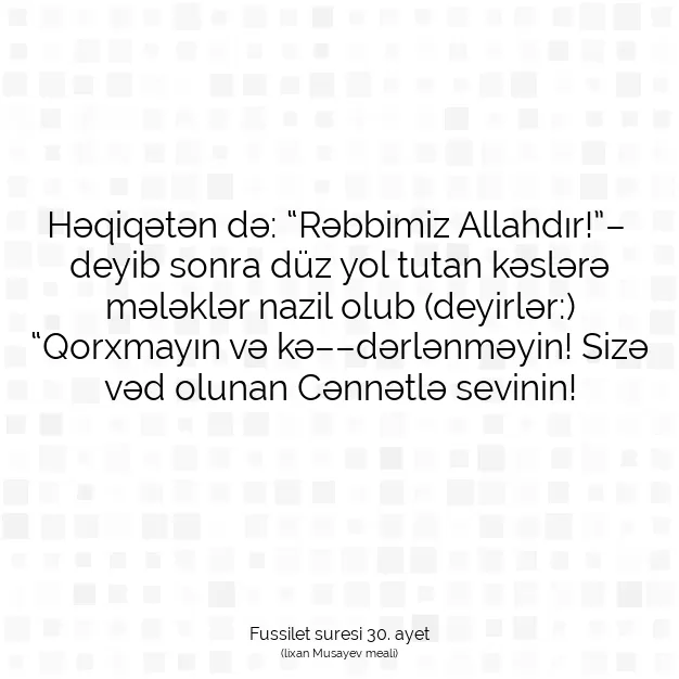 Ayetbul | Kuran Mealleri | Quran | Fussilet suresi 30. ayet