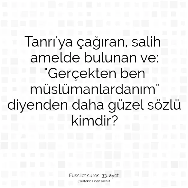 Ayetbul | Kuran Mealleri | Quran | Fussilet suresi 33. ayet