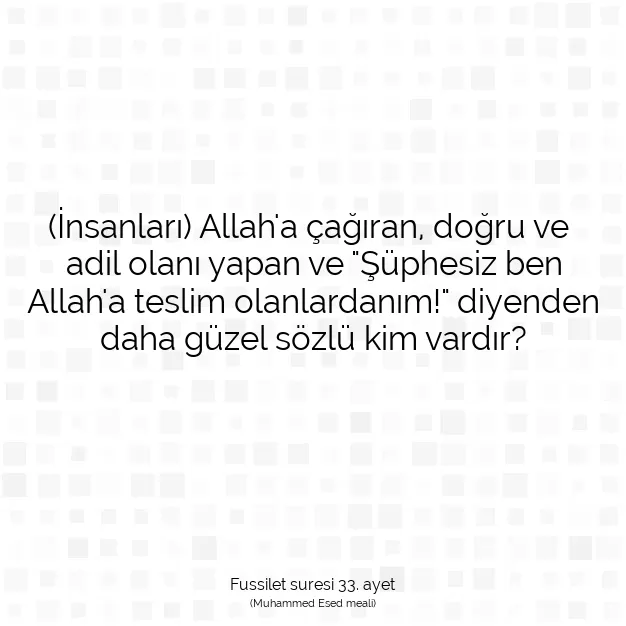 Ayetbul | Kuran Mealleri | Quran | Fussilet suresi 33. ayet