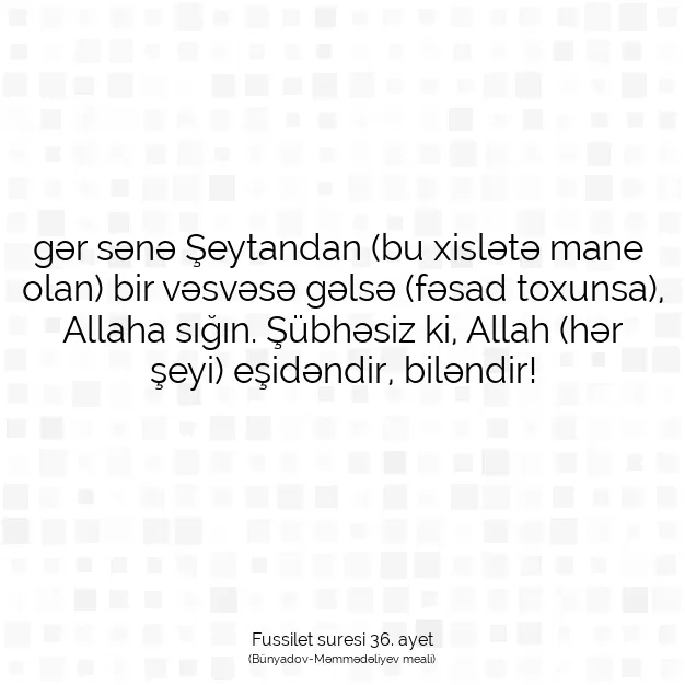 Ayetbul | Kuran Mealleri | Quran | Fussilet suresi 36. ayet