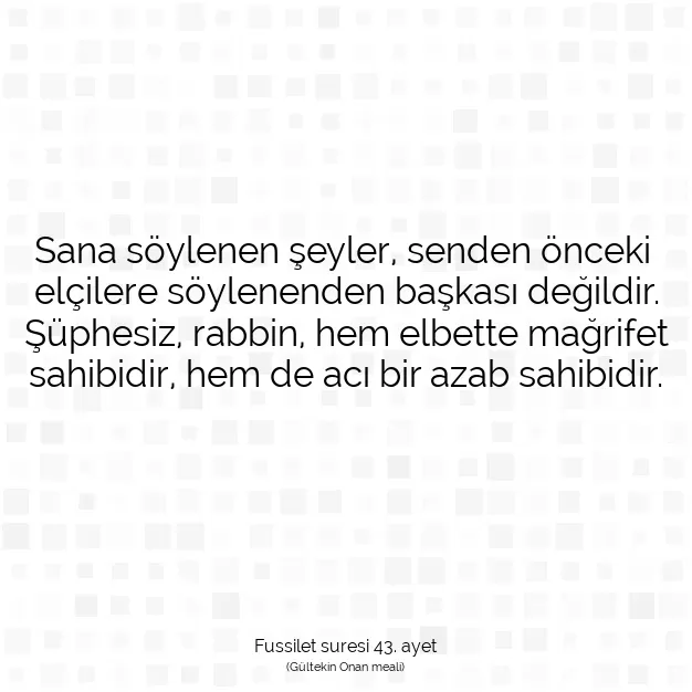 Ayetbul | Kuran Mealleri | Quran | Fussilet suresi 43. ayet