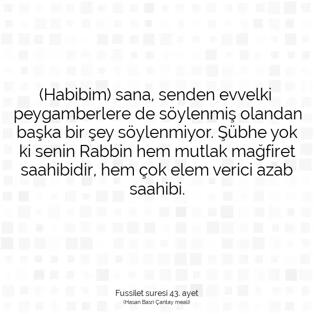 Ayetbul | Kuran Mealleri | Quran | Fussilet suresi 43. ayet