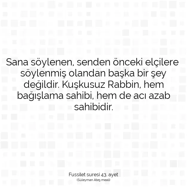 Ayetbul | Kuran Mealleri | Quran | Fussilet suresi 43. ayet