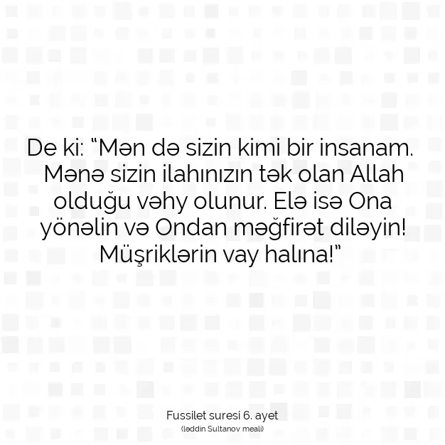 Ayetbul | Kuran Mealleri | Quran | Fussilet suresi 6. ayet