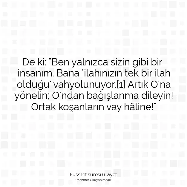 Ayetbul | Kuran Mealleri | Quran | Fussilet suresi 6. ayet