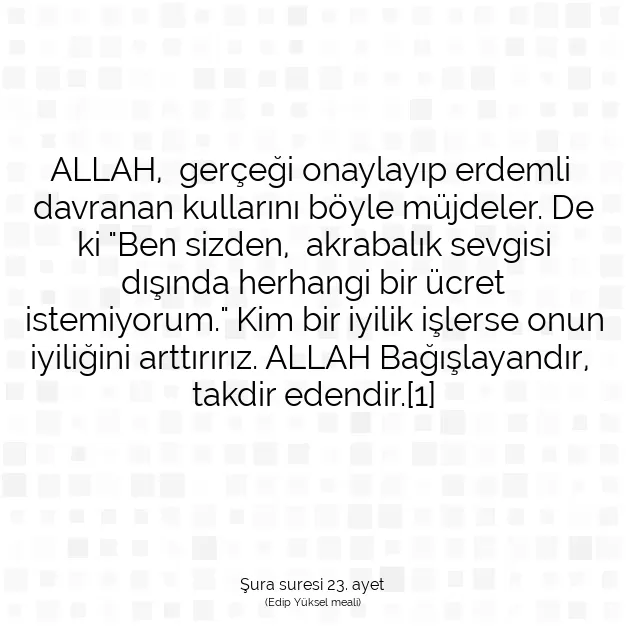 Ayetbul | Kuran Mealleri | Quran | Şura suresi 23. ayet