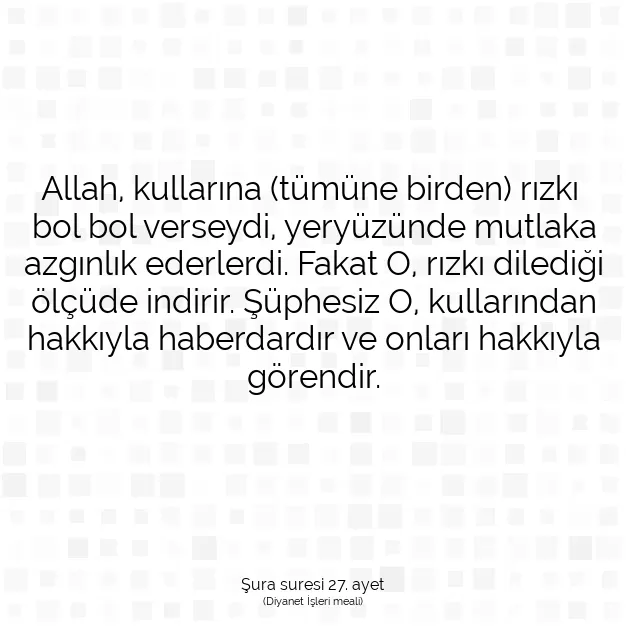 Ayetbul | Kuran Mealleri | Quran | Şura suresi 27. ayet