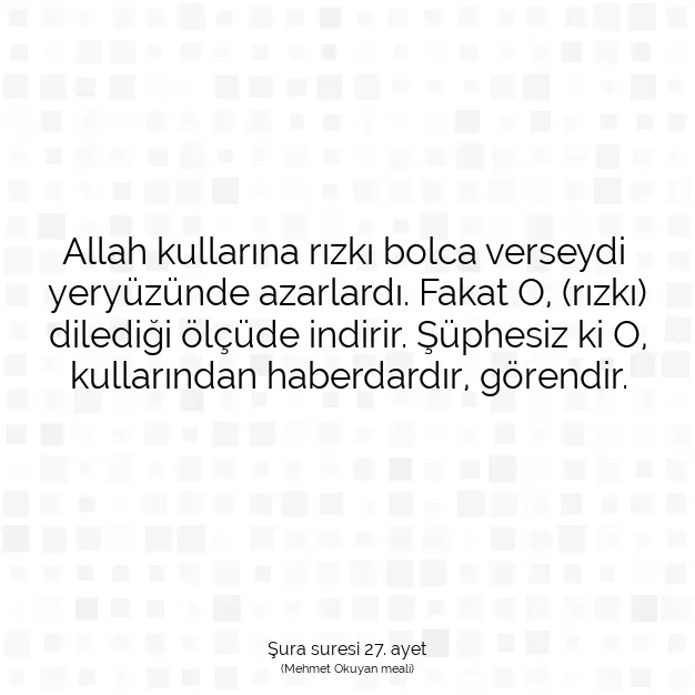 Ayetbul | Kuran Mealleri | Quran | Şura suresi 27. ayet