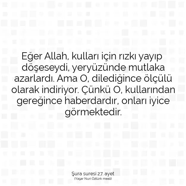 Ayetbul | Kuran Mealleri | Quran | Şura suresi 27. ayet