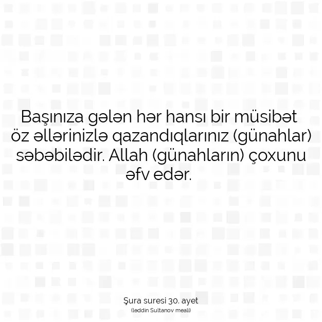 Ayetbul | Kuran Mealleri | Quran | Şura suresi 30. ayet