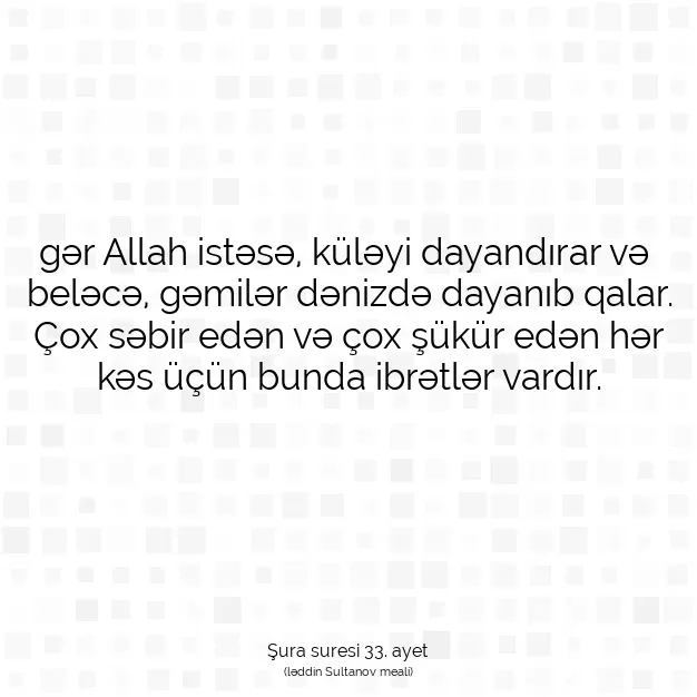 Ayetbul | Kuran Mealleri | Quran | Şura suresi 33. ayet