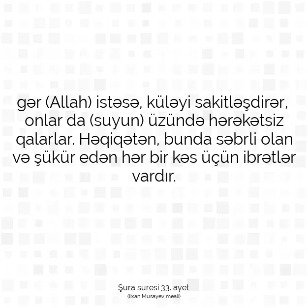 Ayetbul | Kuran Mealleri | Quran | Şura suresi 33. ayet