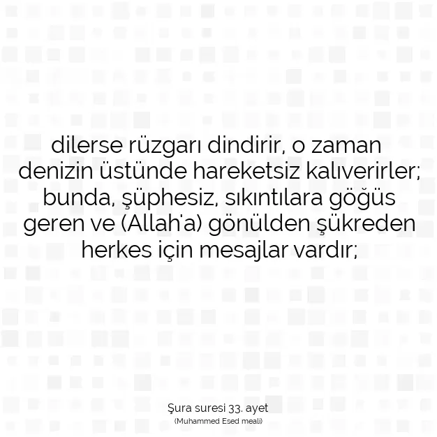 Ayetbul | Kuran Mealleri | Quran | Şura suresi 33. ayet