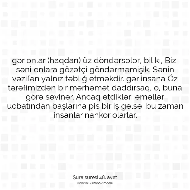 Ayetbul | Kuran Mealleri | Quran | Şura suresi 48. ayet