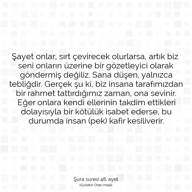 Ayetbul | Kuran Mealleri | Quran | Şura suresi 48. ayet