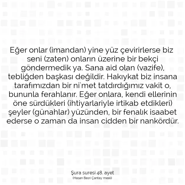 Ayetbul | Kuran Mealleri | Quran | Şura suresi 48. ayet