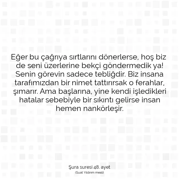 Ayetbul | Kuran Mealleri | Quran | Şura suresi 48. ayet