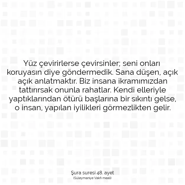 Ayetbul | Kuran Mealleri | Quran | Şura suresi 48. ayet