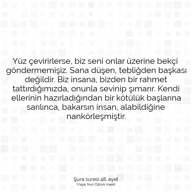 Ayetbul | Kuran Mealleri | Quran | Şura suresi 48. ayet