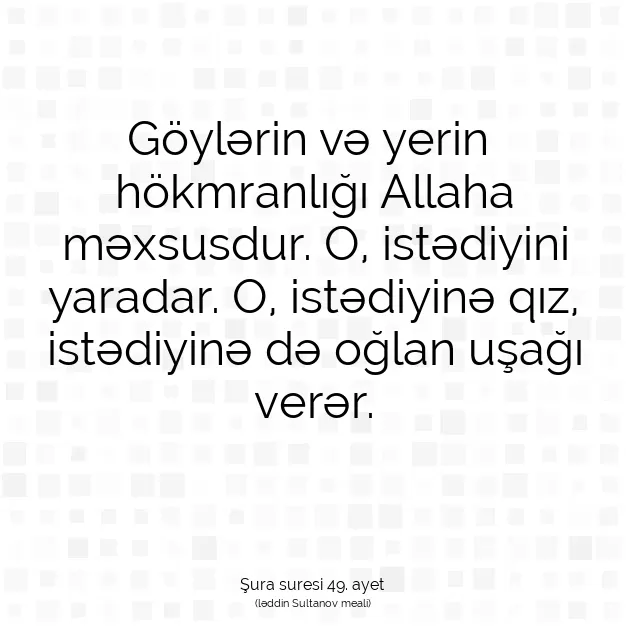 Ayetbul | Kuran Mealleri | Quran | Şura suresi 49. ayet