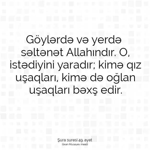 Ayetbul | Kuran Mealleri | Quran | Şura suresi 49. ayet