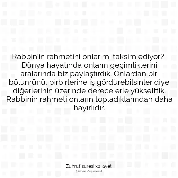 Ayetbul | Kuran Mealleri | Quran | Zuhruf suresi 32. ayet