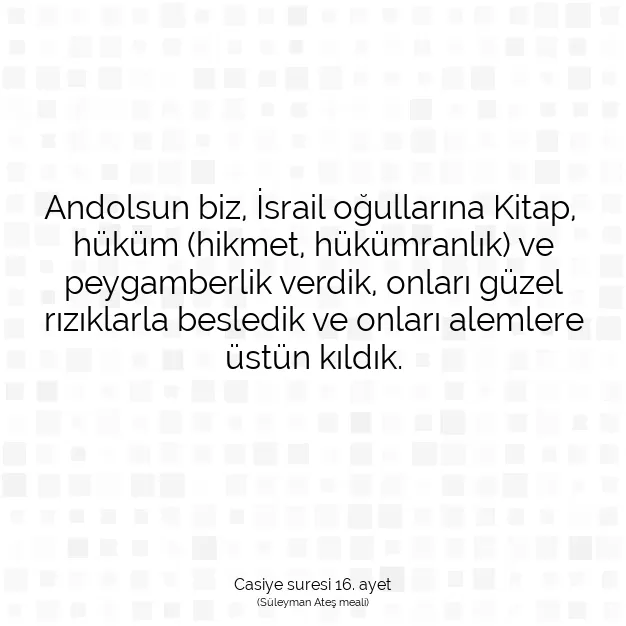 Ayetbul | Kuran Mealleri | Quran | Casiye suresi 16. ayet