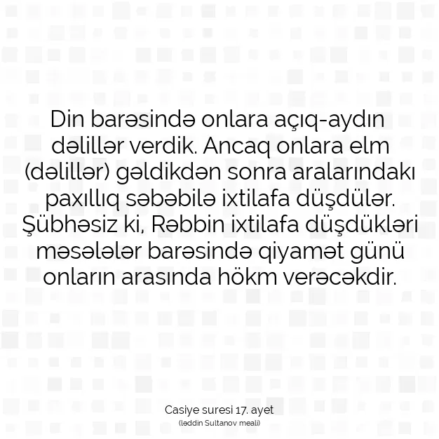 Ayetbul | Kuran Mealleri | Quran | Casiye suresi 17. ayet