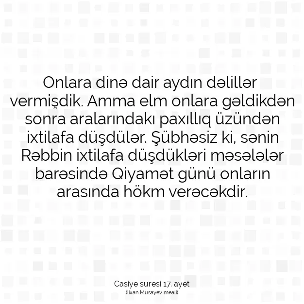 Ayetbul | Kuran Mealleri | Quran | Casiye suresi 17. ayet