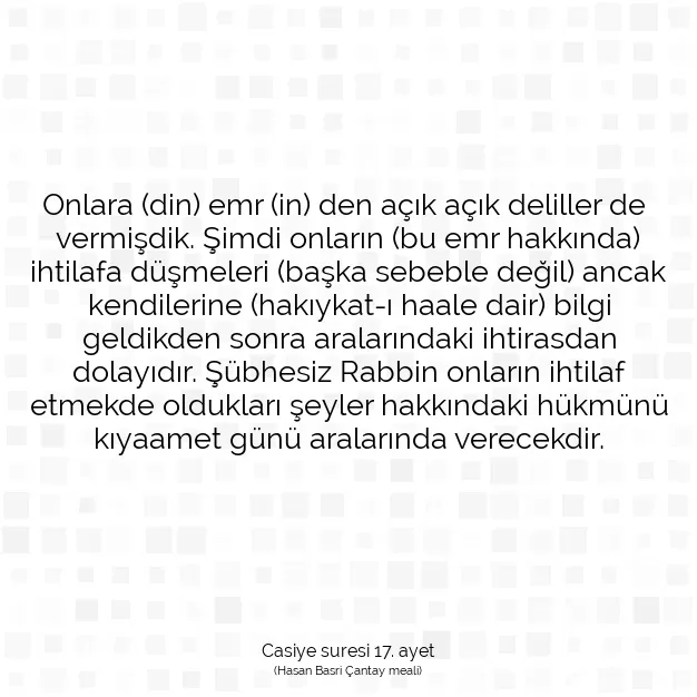 Ayetbul | Kuran Mealleri | Quran | Casiye suresi 17. ayet