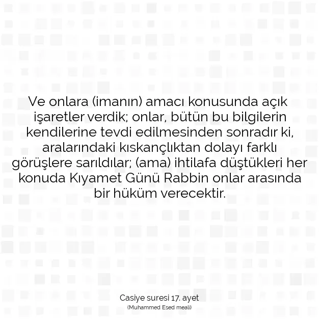 Ayetbul | Kuran Mealleri | Quran | Casiye suresi 17. ayet