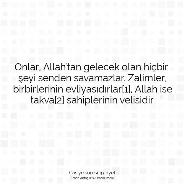 Ayetbul | Kuran Mealleri | Quran | Casiye suresi 19. ayet