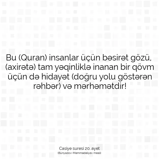 Ayetbul | Kuran Mealleri | Quran | Casiye suresi 20. ayet