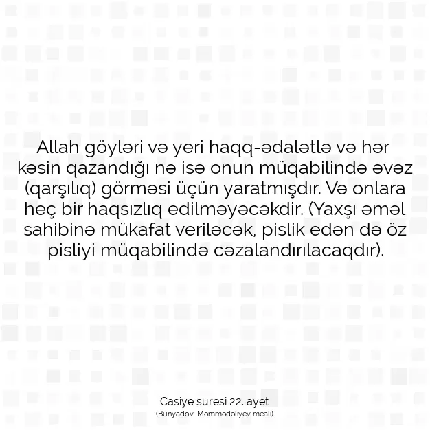 Ayetbul | Kuran Mealleri | Quran | Casiye suresi 22. ayet