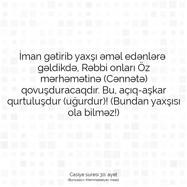 Ayetbul | Kuran Mealleri | Quran | Casiye suresi 30. ayet